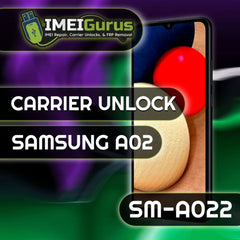A02S SAMSUNG UNLOCK USB Carrier