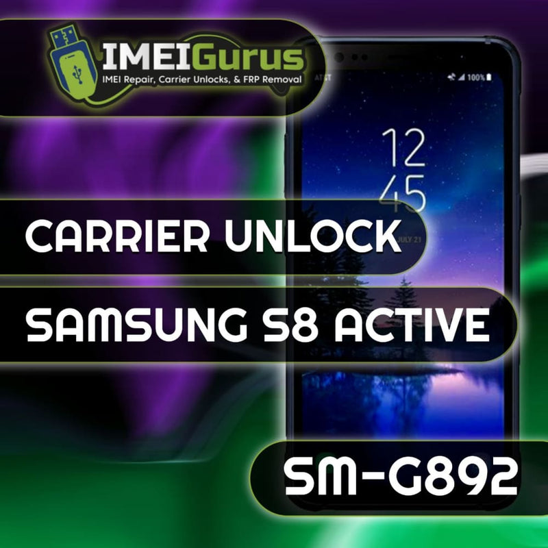 S8 ACTIVE SAMSUNG UNLOCK USB Carrier Unlock