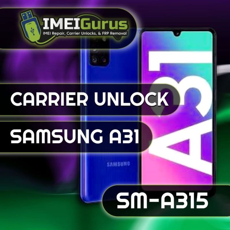 A31 SAMSUNG UNLOCK USB Carrier Unlock