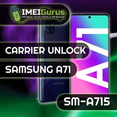 A71 SAMSUNG UNLOCK USB Carrier Unlock