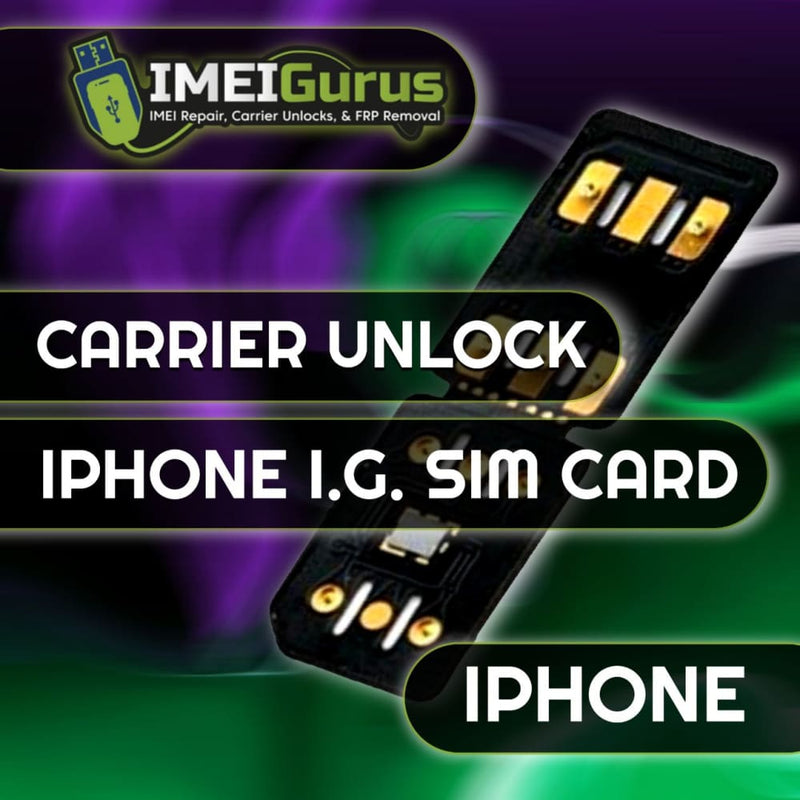I.G. SIM CARD - INSTANT IPHONE UNLOCK ADAPTER